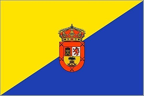 U24 Aufkleber Gran Canaria Flagge Fahne 8 x 5 cm Autoaufkleber Sticker