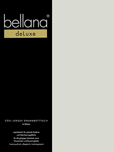 bellana® Deluxe Spannbetttuch für Wasserbetten und Boxspringbetten, 90-120 x 200-220 cm, Platin