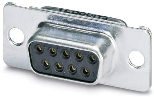 Phoenix 1688803 Connector (D-SUB 9, Black, Metallic, Steel, Tin, 125 V, 5A