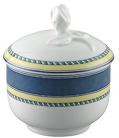 Hutschenreuther Maria Theresia Medley Zuckerdose 6 Personen - Rund - Ø 9,3 cm - h 10,9 cm - 0,250 l, Porzellan Blau