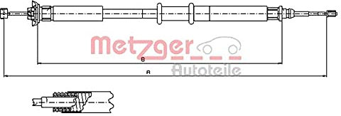 Metzger 631.20 - Cofle Cavo Comando, Freno Stazionamento