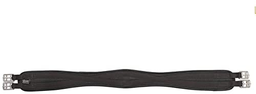 ANTI-CHAFE CONTOUR GIRTH HORSE TACK SADDLE STRAP [BLACK] [42]