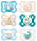 MAM Day & Night Skin Soft Silikon Schnuller 0-6 Boy // 6er Set // inkl. 3 Sterilisiertrasportboxen