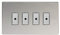 Varilight JDCE104S Dimmer Switch 4 Gang Polished Chrome