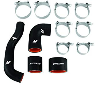 Mishimoto MMHOSE-SUBJ-INT4BK Silicone Intercooler Hoses, compatible with Subaru WRX STI (STI only) JDM 2004-2007, Black
