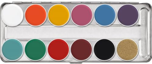 Kryolan TRUCCO TAVOLOZZA vari formati make up bodypainting (Supracolor, 12 colori 01004FP)