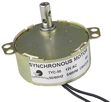 CHANCS TYC-50 AC 12V 5-6RPM CW/CCW Moteur électrique à basse vitesse Micro moteur Couple 4.8kgf.cm