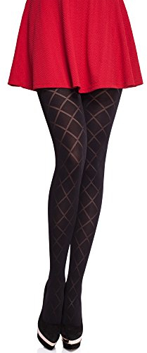 Merry Style Damen blickdichte Strumpfhose MS 328 60 DEN (Schwarz, M (36-40))