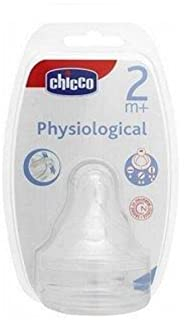 Chicco 00081627000000 Antikolik-Sauger Physiological, 2m+, Silikon, regulierbarer Fluss, 2 Stück
