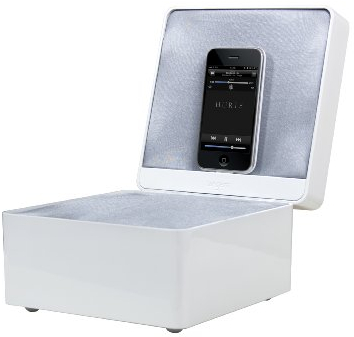 Tangent Pearlbox Docking Station mit Design Lautsprecher für Apple iPod/iPhone weiß
