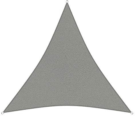 sunprotect 83241 Professional Sonnensegel, 3,6 x 3,6 x 3,6 m, Dreieck, Wind- & wasserdurchlässig, grausilber
