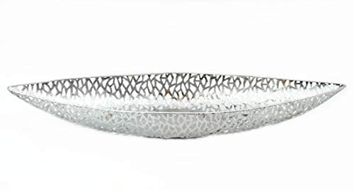 Casablanca - Schale - Purley - Metall - Farbe: antik-Silber - 80 x 21 x 10 cm