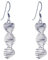 Silverly Frauen 925 Sterling Silber Spiral Twist Helix DNA baumeln Ohrringe