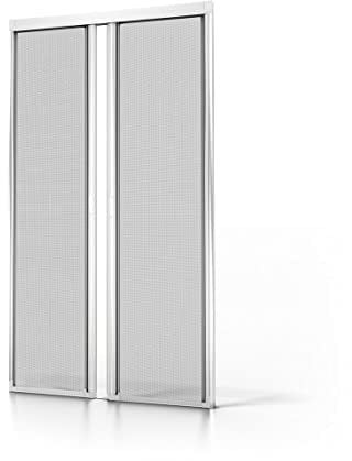 Estor enrollable de doble puerta de lujo, aluminio, 2400 x 2300 mm, 2400 x 2300 mm, color blanco
