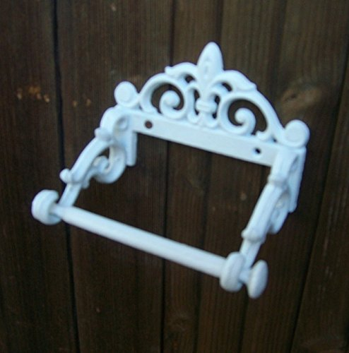 Deko-Impresion Klorollenhalter, Toilettenpapierhalter, Gusseisen, Landhaus, Creme
