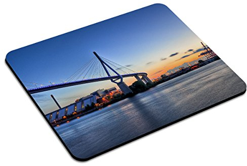 PhotoFancy - Mousepad Hamburg - Städte-Mauspad mit Motiv Köhlbrandbrücke und Hafen