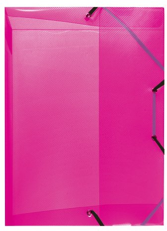 Herlitz 10722551 Heftbox A4 PP transluzent Rückenbreite 2,5 cm, himbeer