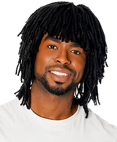 Bristol Novelty BW204 Rasta Kurze Ruud-Gullit-Perücke, Black, Einheitsgröße Halloween