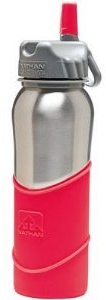 Nathan Edelstahl 700 ml Silikon Sleeve Flip Stroh Flasche