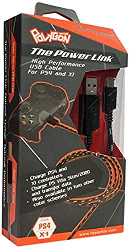 Câble chargeur micro USB tressé noir pour manette PS4 et Xbox One (X1) - Recharge vos manettes sans fil et transfert les données