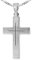 CLEVER SCHMUCK Set Silberner Anhänger Kreuz 21 mm matt mit feinem Innenkreuz glänzend mit Kette Panzer 42 cm Sterling Silber 925 im Etui