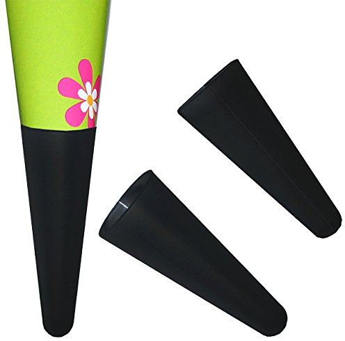 alles-meine.de GmbH stabile Spitze - Schultüten - SCHWARZ - aus Kunststoff/für die Schultüte - für die fertige Zuckertüte oder Bastelset´s - ECKIG - Schulanfang Schultütens..