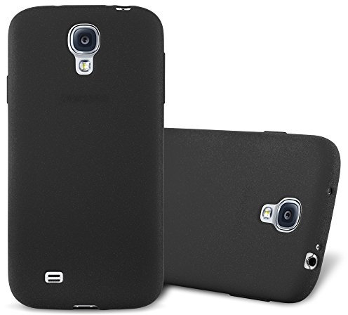 Cadorabo Funda para Samsung Galaxy S4 en Frost Negro - Cubierta Proteccíon de Silicona TPU Delgada e Flexible con Antichoque - Gel Case Cover Carcasa Ligera
