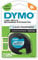 DYMO Original LetraTag Etikettenband | schwarz auf transparent | 12 mm x 4 m | selbstklebendes Kunststoff Schriftband | für LetraTag-Beschriftungsgerät