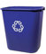 RUBBERMAID Corbeille à papier 26,6 litres Rectangulaire PE Bleu