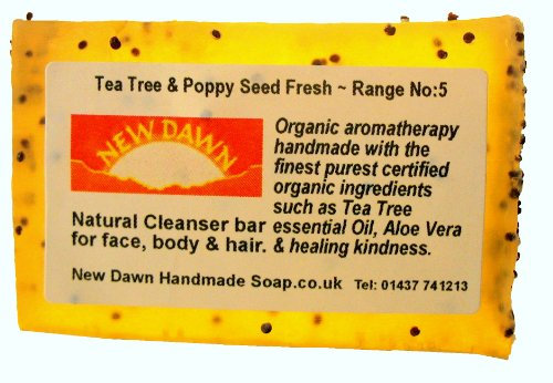 Handmade Natural Tea Tree Soap Bar - Range No.5 - Acne/Blackhead/keratosis Pilaris/Athlete's Foot/Hidradenitis Suppurativa Relief - 35g - Sample/Travel Size