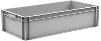 kaiserkraft | Euro-Stapelbehälter | Volumen 50 l | LxBxH 800 x 400 x 200 mm | PP | grau