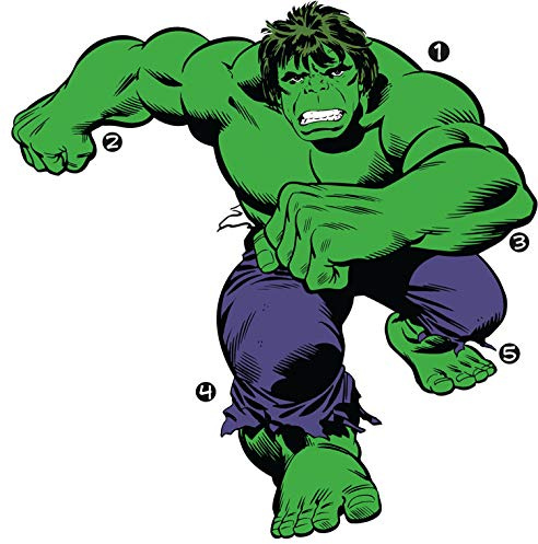 rmk3242gm Classic Hulk Comic schälen und Stick Giant Wall Decals,
