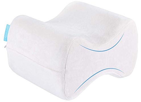 bonmedico Cuscino per Gambe – Cuscino Gambe per Dormire sul Fianco, Cuscino Ginocchia per Dormire, Ergonomico Memory Foam – Cuscino per Ginocchia con Federa Lavabile, Morbido e Traspirante Bianco