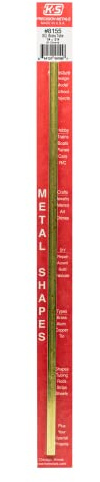 K&S Precision Metals Square Brass Tube 8155 – 1/4 OD x 0.014 Wall x 12 Long – DIY Crafts, Framing, Furniture, Modeling, Made in USA, 1 Tube