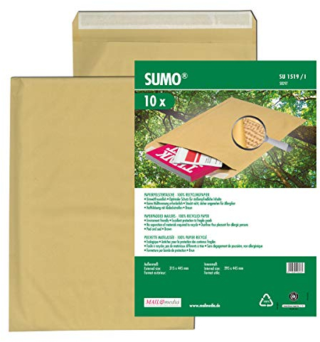SUMO Papierpolstertaschen 315 x 445 mm haftklebend natron braun 90 g/m²