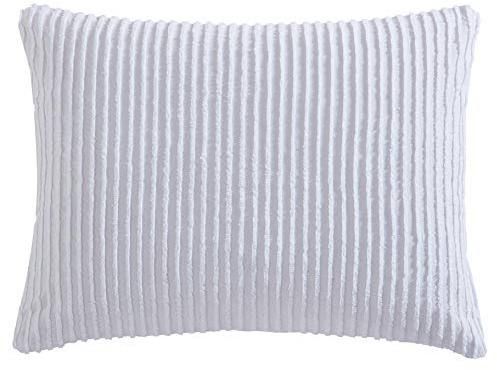 Beatrice Home Fashions Channel Chenille Standard Sham, White