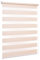 Ventanara® Doppelrollo ohne Bohren Klemmfix Creme Fenster Duo Rollo verspannt inklusive Klemmträger 90 x 210 cm