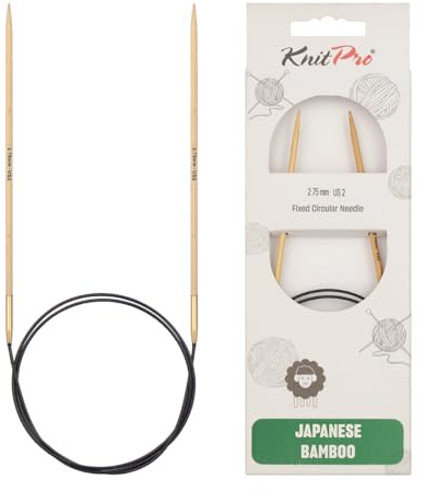 KnitPro K22224 Rundstricknadel, Bamboo, Braun, 60 cm x 2.75 mm