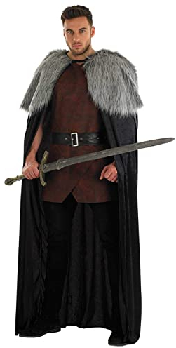 Fun Shack Umhang Wikinger Mittelalter Herren, Fell, Perfekt für Kostüm und Ritter, Ideal für Karneval, Einheitsgröße