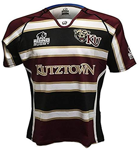 RHINO RUGBY World Rugby Unisex Erwachsene Kutztown Golden Bears Authentic Jersey – Home, Unisex-Erwachsene, weiß, Small