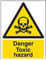 vsafety Schilder 6 a013an-s Gefahr giftig Hazard Achtung Substanz und chemischen Schild, selbstklebend, Hochformat, 150 mm x 200 mm x 200 mm, schwarz/gelb
