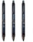 Kuru Toga 3 x UNI-BALL SELF SHARPENING MECHANICAL PENCIL - 0.5mm - Smoke Barrel