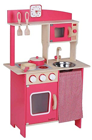 VEDES Großhandel GmbH - Ware-Cocina de Madera con Accesorios, Color Rojo, (0047024587)