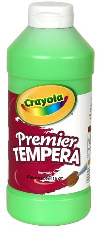 Crayola Neon Tempera Paint, Green Kids Paint, 16 Ounce Squeeze Bottle