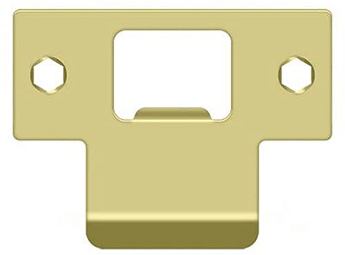 Deltana TSPE200 2-3/4 x 2-1/8 Extended Lip T-Strike Plate, Polished Brass