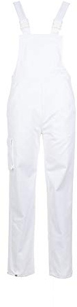 Planam 5341040 Food Damen Latzhose, Reinweiß, Größe 40
