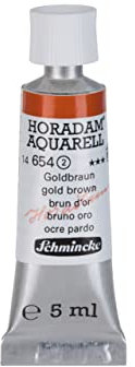 Schmincke – HORADAM® AQUARELL - feinste Künstler-Aquarellfarben, Goldbraun - 5 ml