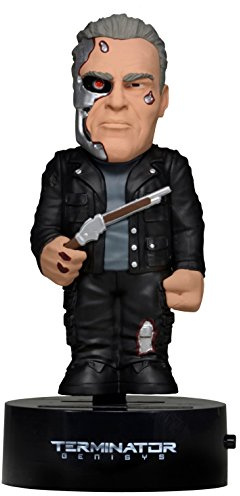 NECA NECA42174 - Terminator Genisys T-800 Solar Powered Body Knocker Wackelkopf Figur, 15 cm
