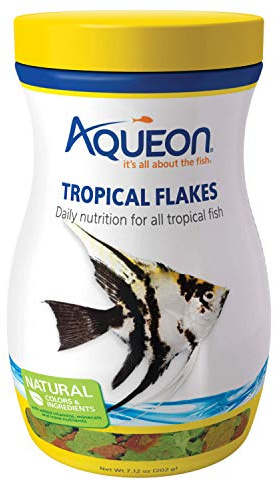 Aqueon Natural Tropical Fish Food Flakes, 7.12 Oz