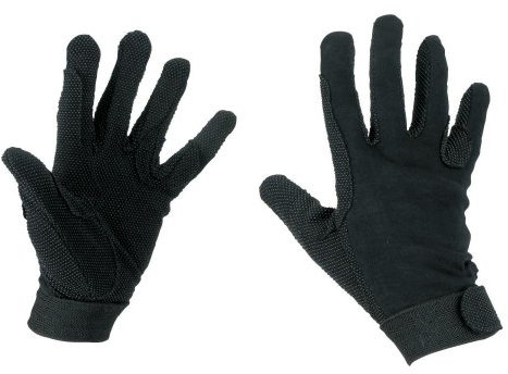 Reithandschuhe Baumwolle Jersey Gr.L schwarz